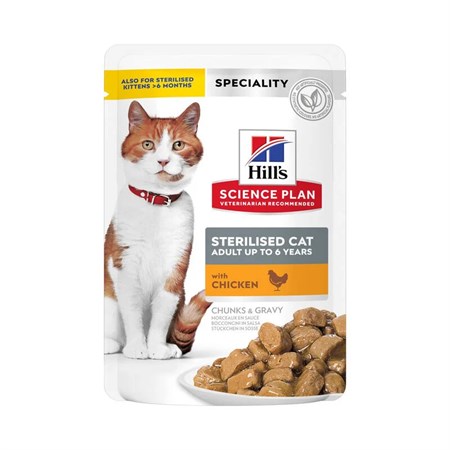 hill s science plan sterilised con pollo 85 gr bustina umido gatto