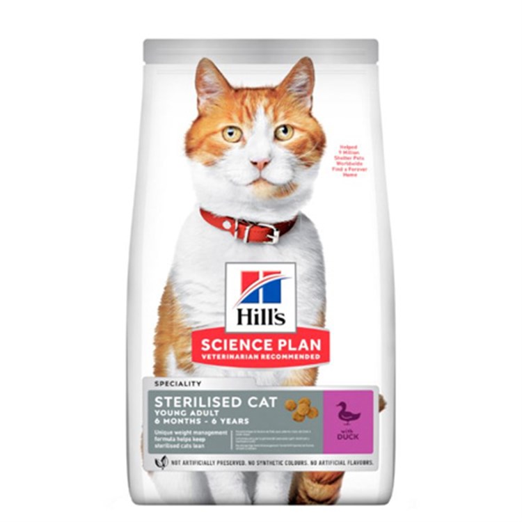 Hill's Science Plan Young Adult Sterilised Anatra 1,5 kg Gatto