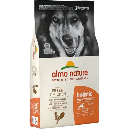 Almo Nature Holistic Adult Large dog 12 kg Pollo Fresco per Cani DANNEGGIATO in Cani