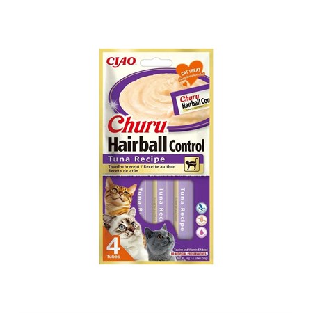 inaba cat churu hairball control tonno 14x4 tubi 56 gr