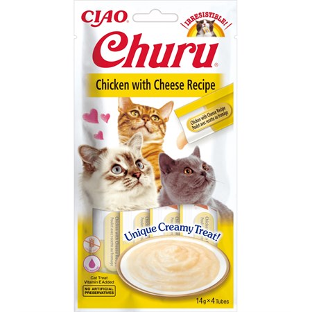 Inaba cat churu pollo con formaggio 14x4 tubi 56 gr in Gatti