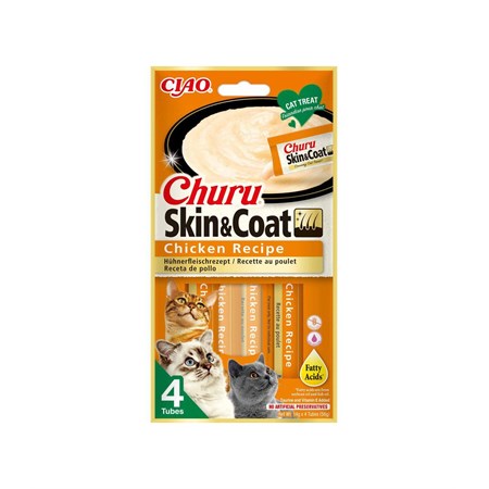 inaba cat churu skincoat pollo 14x4 tubi 56 gr