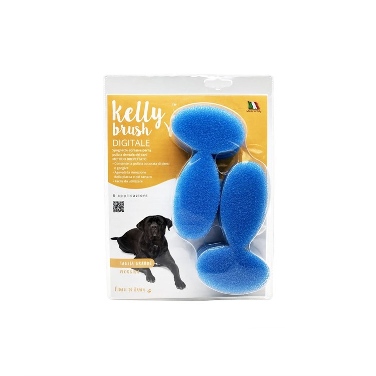 KELLY BRUSH KIT SPUGNE ANTIPLACCA BLU 8 PZ TG. L MORBIDA