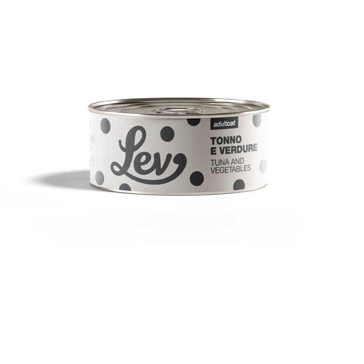 Lev Adult Cat Tonno Verdure 140 gr Lattina Umido Gatti