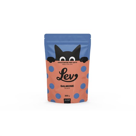 lev adult sterilised cat salmone 300 gr crocchette per gatti sterilizzati