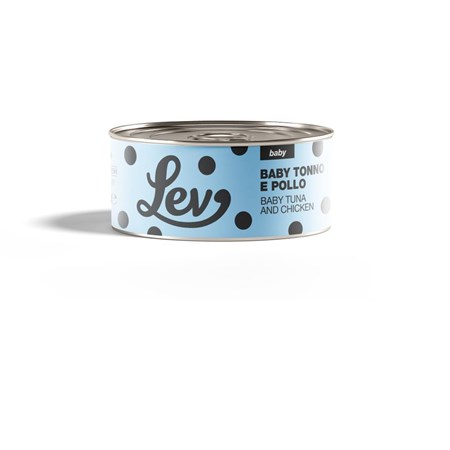 lev baby cat tonno pollo 140 gr lattina umido gatti