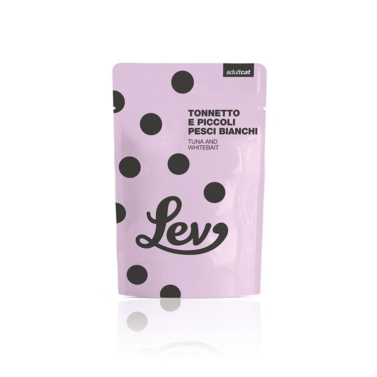 Lev Cat Tonnetto Piccoli Pesci Bianchi In Jelly 60 gr Bustina per Gatti