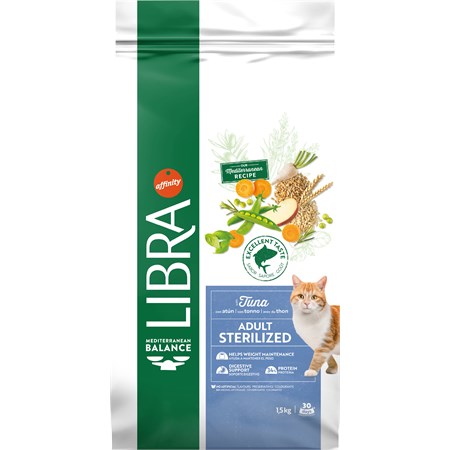 Libra Cat Adult Sterilized Tonno 1,5 kg Crocchette Per Gatto in Gatti