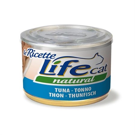 life cat le ricette natural tonno 150 gr scatoletta gatti