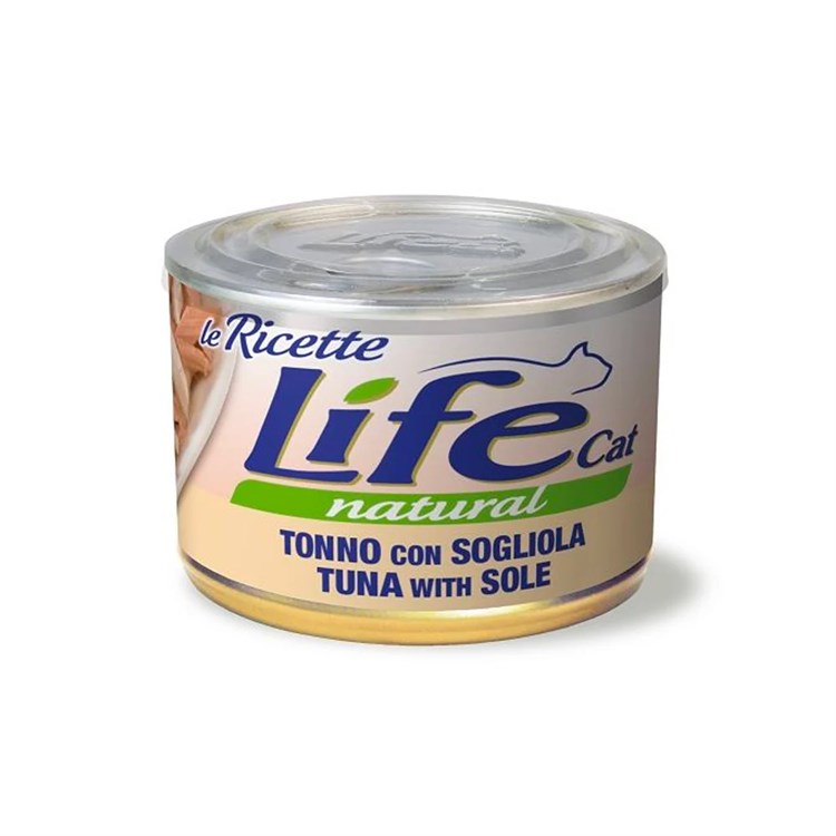 Life Cat Le Ricette Natural Tonno Sogliola 150 gr Scatoletta Gatti