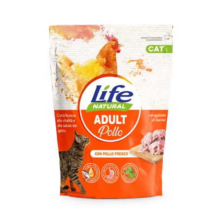 Life Cat Natural Crocchette Adult Pollo 800 Gr Gatto in Gatti