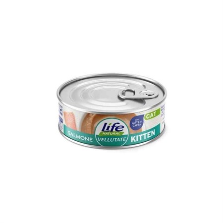 life cat natural kitten salmone 70gr scatoletta gatti
