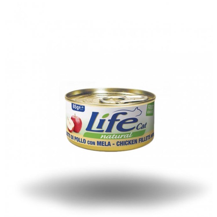 Life Cat Natural Pollo Con Mela 85 gr Scatoletta Gatti