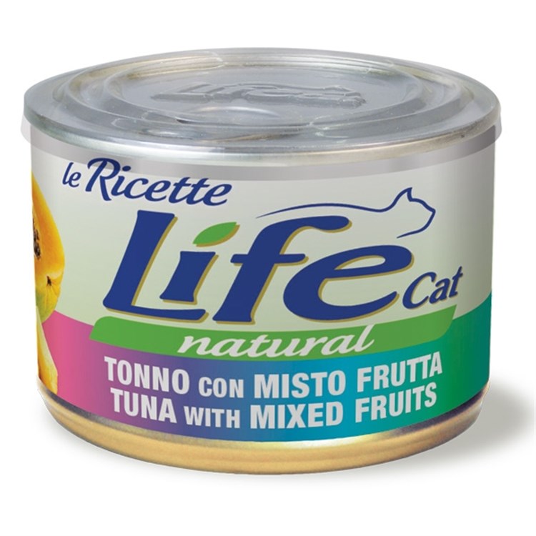 Life Cat Natural Tonno Con Misto Frutta 150 gr Scatoletta Gatti