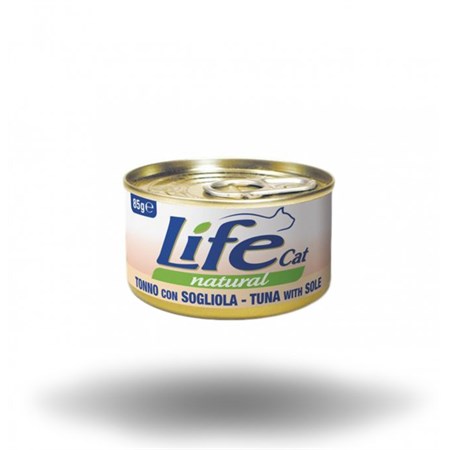 life cat natural tonno e sogliola 85 gr scatoletta gatti