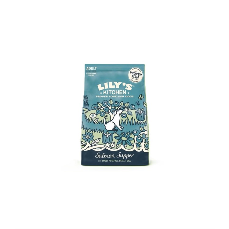 Lily's Kitchen cane adult salmon supper salmone patate dolci piselli aneto 7 kg