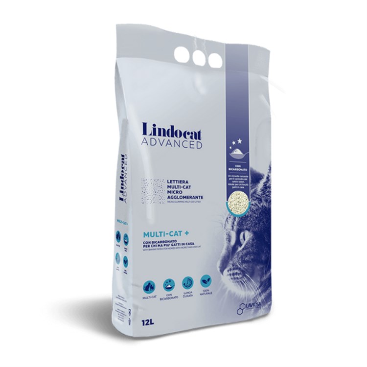 Lindocat Advanced Lettiera Multi-Cat 12 L Agglomerante per Gatti