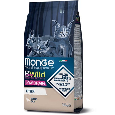 monge bwild low grain kitten oca 1 5 kg per gattini