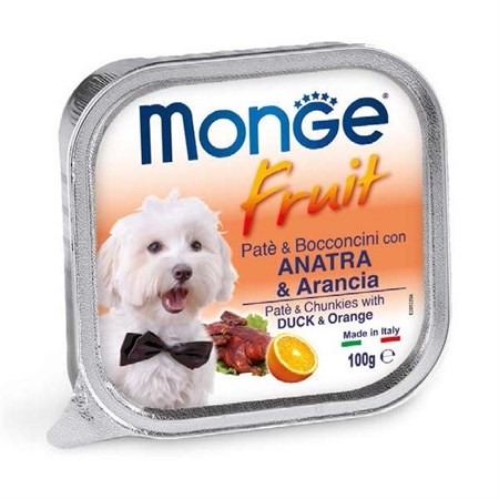 Fruit Paté e Bocconcini con Anatra e Arancia in Cani