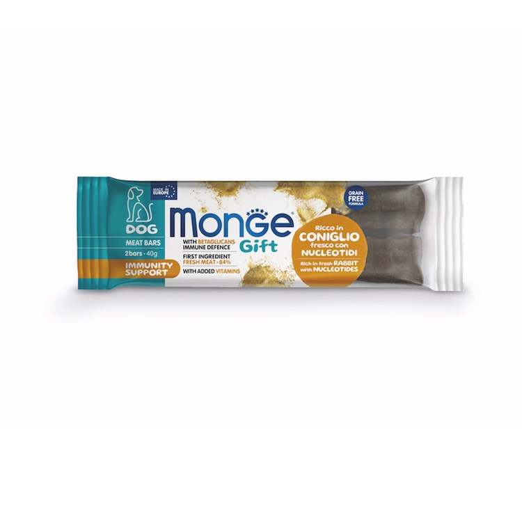 Monge Gift Barrette Immunity Support Coniglio Nucleotidi 40 gr