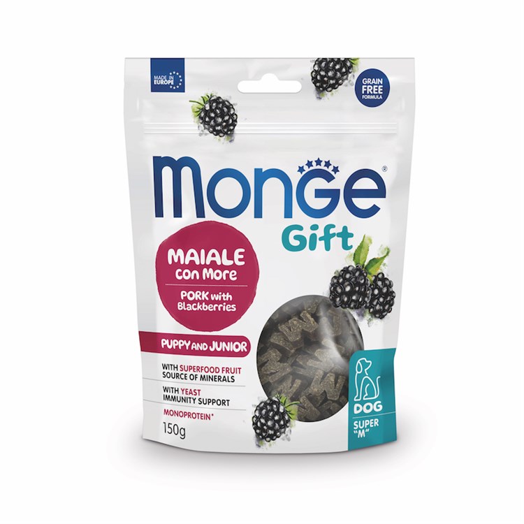 Monge Gift Super M Sensitive Digestion Ceci Mela 150 gr Snack Per Cani