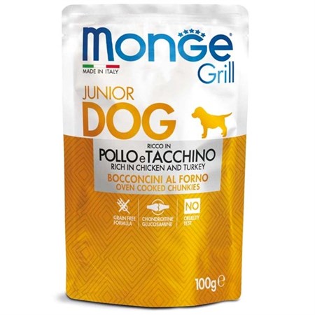 monge grill dog bst puppy pollotacchino 100 gr