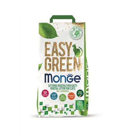 Monge Lettiera Agglomerante Vegetale Easy Green 10 lt 3,5 kg in Gatti