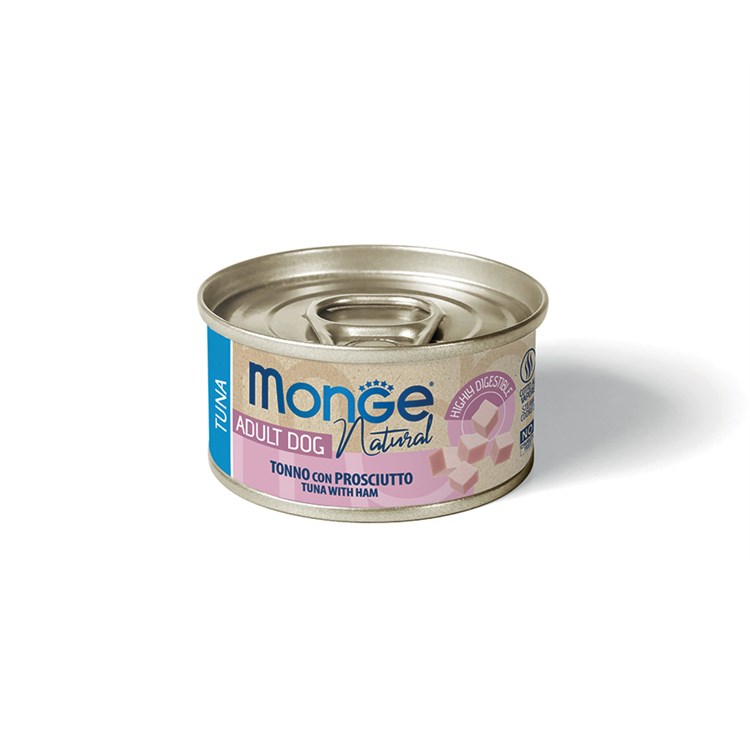 Monge Natural Dog Tonnetto Striato Con Prosciutto 95 gr Umido Per Cani