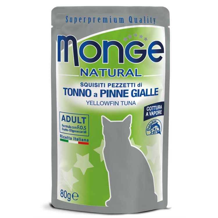 Monge Natural Superpremium 80 gr Tonno A Pinne Gialle Bustina Per Gatti