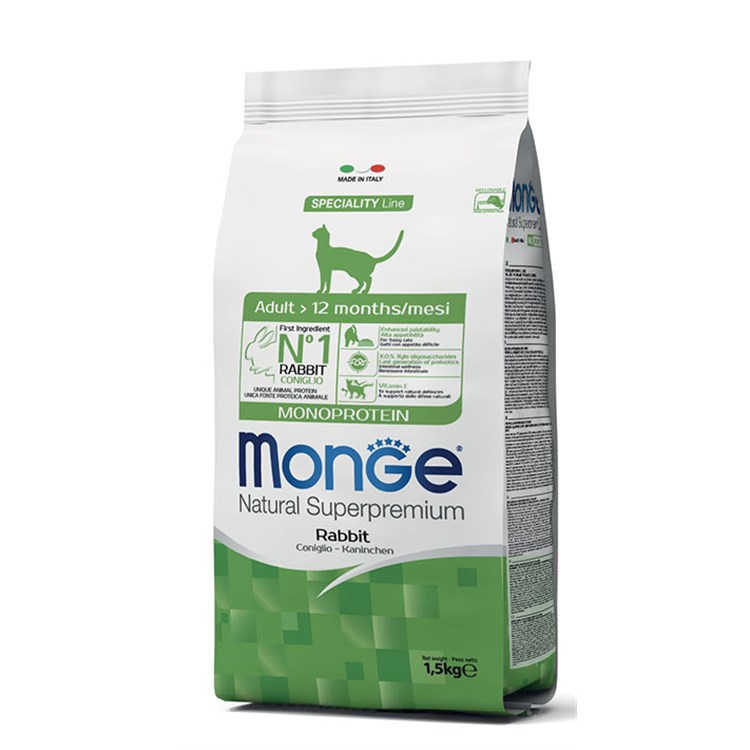 Monge Natural Superpremium Adult Coniglio Monoproteico 400 gr Per Gatti