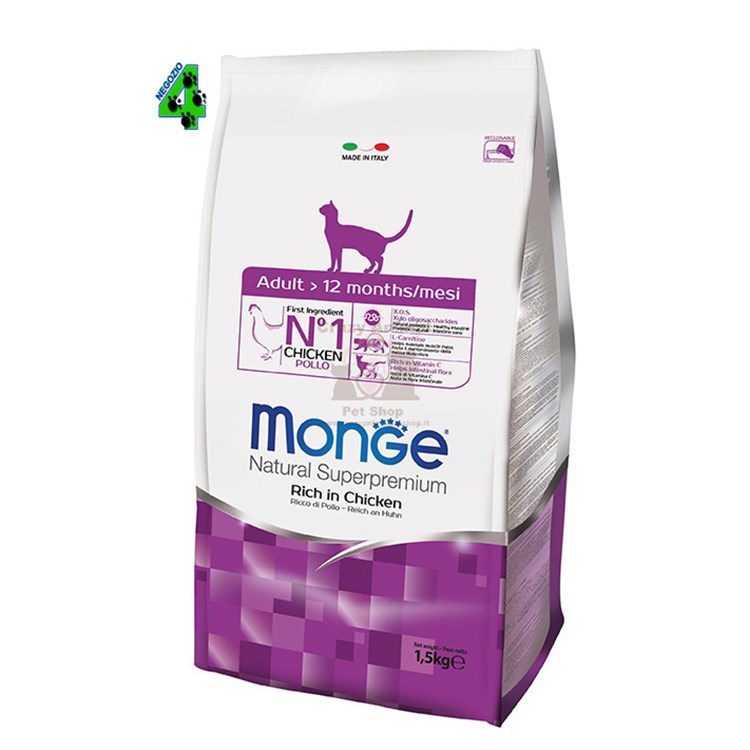 Monge Natural Superpremium Adult Pollo 400 gr Per Gatti