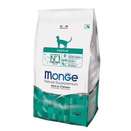 monge natural superpremium hairball 400 gr per gatti