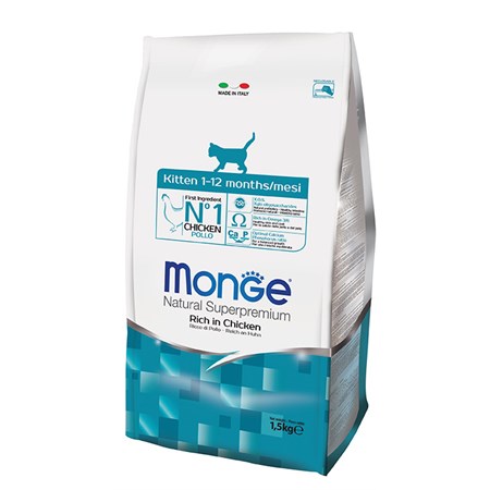 monge natural superpremium kitten pollo 1 5 kg per gattini
