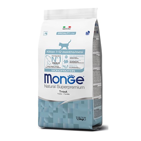 monge natural superpremium kitten trota 400 gr per gatti