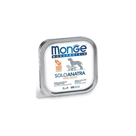 monge solo anatra monoproteico 150 gr umido per cani