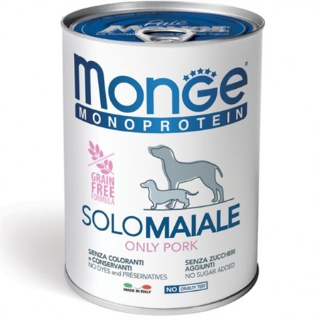 monge solo maiale monoproteico 400 gr umido per cani