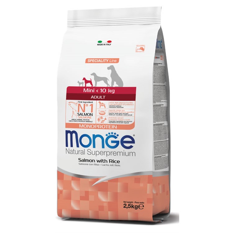 Monge Superpremium Mini Adult Salmone 800 gr Per Cani