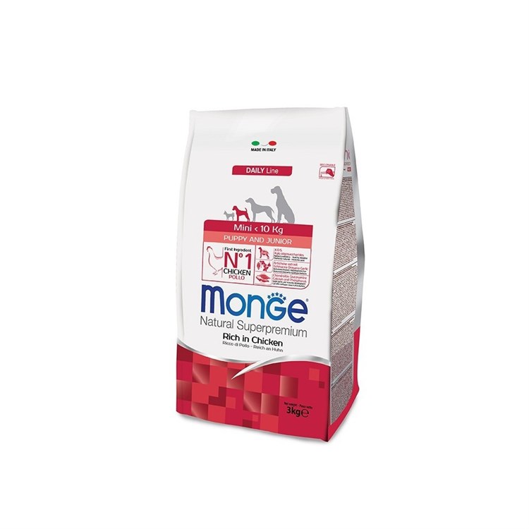 Monge Superpremium Mini Puppy Junior 3 Kg Al Pollo Per Cane