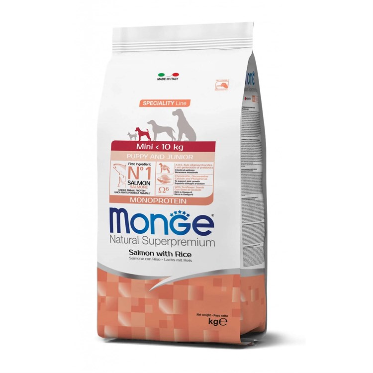 Monge Superpremium Mini Puppy Junior Salmone 2,5 Kg Monoproteico per Cani