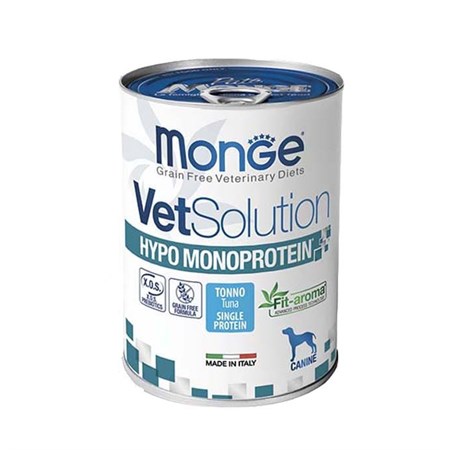 monge vetsolution hypo monoprotein tonno 400 gr lattina cani