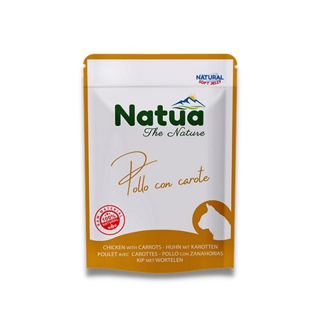 Natural Bustine Pollo con Carote in Soft Jelly 70 gr in Gatti
