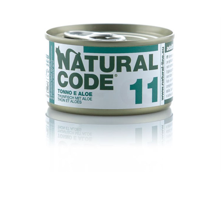 Natural Code 11 Tonno e Aleo 85 gr Per Gatti