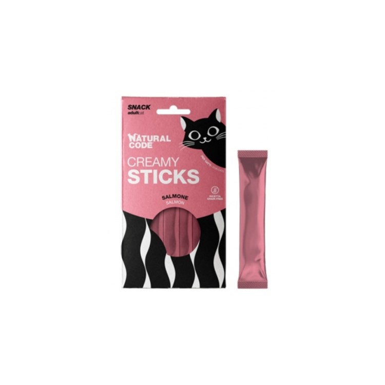 Natural Code Creamy Stick Salmone 4 x 14 gr Snack Per gatti