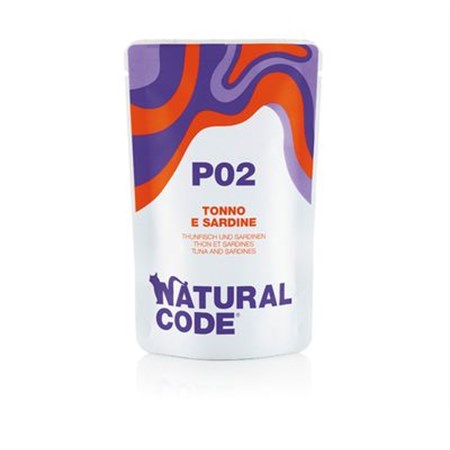 natural code p02 tonno con sardine 70 gr per gatti