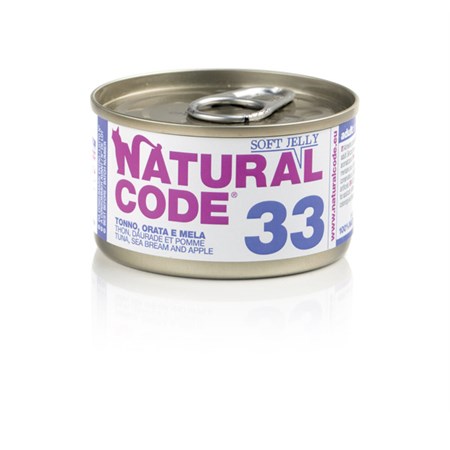 natural code jelly 33 tonno orata e amaranto 85 gr per gatti