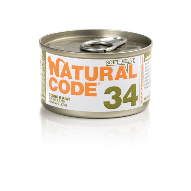 Natural Code 34 Tonno e Kiwi 85 gr Per Gatti