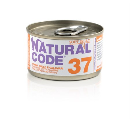 natural code 37 tonno pollo e calamari 85 gr per gatti