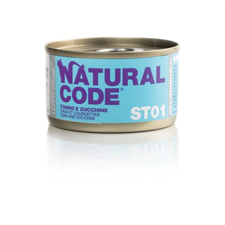 natural code st01 tonno e zucchine 85 gr scatoletta gatti sterilizzati