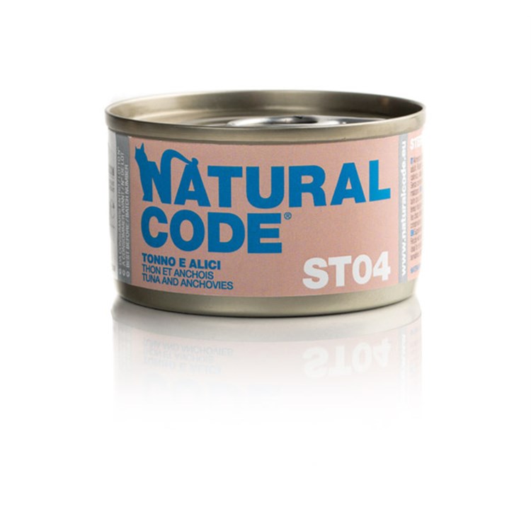 Natural Code ST04 Tonno e Alici 85 gr Scatoletta Gatti Sterilizzati