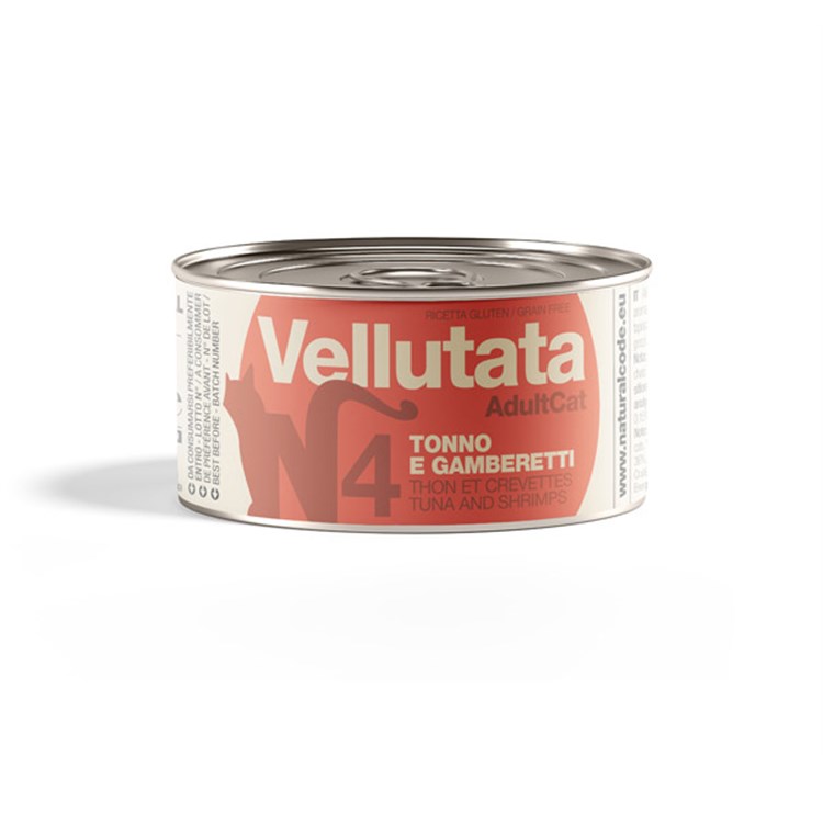 Natural Code Vellutata 04 Tonno Gamberetti 85 gr Per Gatti